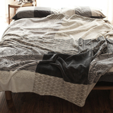 Castle Garden和风素材高端水貂绒宽幅双面印花毛毯床盖 缀织百景