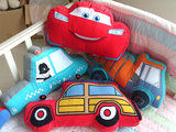 纯棉卡通立体抱枕含芯飘窗靠垫 儿童样板房床品靠枕男孩汽车玩具