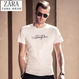ZARA男装 香港代购夏装男士短袖t恤夏季新款修身纯色大码打底衫潮
