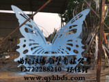 蝴蝶不锈钢造型抽象加工案例个性玻璃钢城市户外公园座椅小区雕塑
