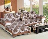 欧式高档奢华沙发垫布艺组合沙发垫沙发套沙发布料防滑咖啡色厚款
