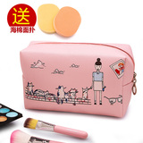 韩国卡通化妆包小号便携小方包中包手大容量旅行随身化妆品收纳袋