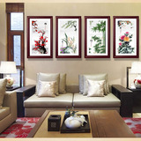 中式画梅兰竹菊水墨画客厅装饰画卧室壁画餐厅书房挂画国画有框画