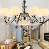 现代简约风格客厅吊灯 大气创意欧式铁艺水晶吊灯卧室餐厅吊灯具