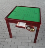 特价可折叠式麻将桌宜家多功能简易实木桌两用型棋牌桌手动麻雀台