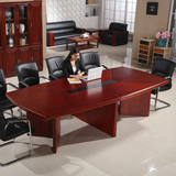 北京办公家具实木贴皮会议桌 油漆会议桌椅组合 简约现代条形桌