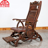 红木家具 老挝大红酸枝摇椅仿古中式实木家具躺椅 可调节红木摇椅