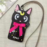 张馨予同款露娜猫iphone6 plus手机壳美少女战士苹果6s保护套黑猫