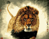 新款包邮数字油画40*50王者雄风DIY手绘动物狮子书房客厅装饰画