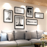 黑白意境欧式简约客厅装饰画沙发背景墙画办公室挂画墙壁现代装饰