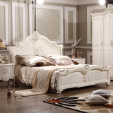 欧式床实木床法式床1.8米双人床田园公主床橡木白色婚床储物大床