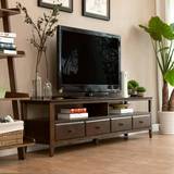 纯实木美式简约电视柜橡木1.8米环保电视柜2米黑胡桃色卧室家具