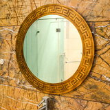 中式装饰镜 仿古镜子壁挂卫浴镜欧式浴室镜复古镜子 卫生间镜包邮
