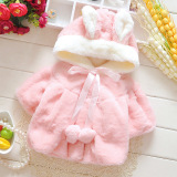 7-8-9-10-11个月女童秋冬装外套1-3岁女宝宝加绒棉衣披肩婴儿马甲
