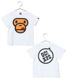 正品代購日本潮牌BAPE猿人头童裝男童女童宝宝純棉短袖T恤夏裝