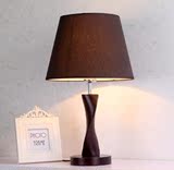 s实木小台灯卧室床头灯简约温馨原木质可调光木艺台灯