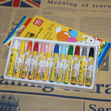 得力6961儿童油画棒12色卡通幼儿绘图蜡笔 无毒画笔 美术专用彩笔