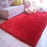高档婚庆大红地毯超细丝弹力纱地毯客厅茶几地毯欧式卧室地毯定制