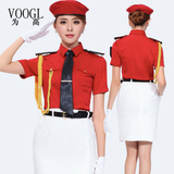VOOGL 夏新款房地产物业短袖女礼宾服形象岗服保安服衬衣 套装