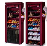 包邮小号长60*宽30*160cm组装防尘鞋架大容量10层鞋柜红色咖啡色