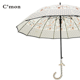Cmon 可爱卡通猫咪日系长柄自动雨伞 创意日本韩国女学生伞晴雨伞