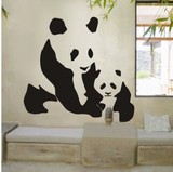 家装卡通动物墙贴卧室儿童房玄关玻璃贴画幼儿园教室贴纸熊猫墙纸