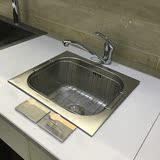 箭牌厨房304不锈钢水槽单槽套餐 一体成型加厚拉丝AGP602A洗菜盆
