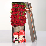 33朵红玫瑰礼盒鲜花束北京同城速递朝阳海淀西城情人节生日订花店