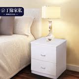 床头柜简约现代卧室组装边柜白色多功能斗柜子储物特价简易收纳柜