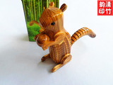 木制小松鼠批发 摆件仿真动物模型 木制儿童玩具天然竹木工艺品