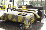 美式现代简约布艺组合沙发1.8米1.5米折叠沙发床三人双人拆洗沙发
