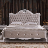 欧式酒店家具 实木床1.8米床公主床婚床法式布艺床美式双人大床