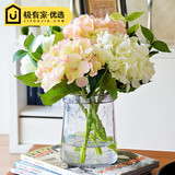 创意欧式彩色花瓶玻璃透明 客厅摆件水培绿萝插花桌面家居装饰品