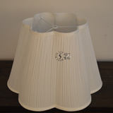 热卖米白色台灯罩床头灯落地灯罩布艺灯罩欧式中式美式罩六瓣梅花