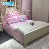 韩式家具公主床1.2米1.5米欧式双人床软包法式高箱储物床女孩床