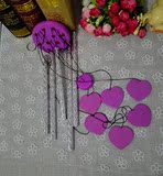 包邮简约现代粉红紫色创意彩色多管防锈风铃挂饰门饰女生生日礼物