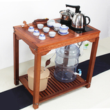 花梨木茶车移动带轮 功夫茶具茶盘实木套装排水红木茶桌泡茶台