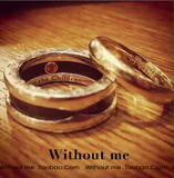 黑色其指环戒指纯银单环陶瓷 韩国定制代购慈善款小红人 情侣订婚