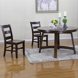全美美式乡村实木餐桌椅组合 餐厅饭桌简约现代 1.2米小户型圆桌