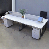 办公家具办公桌职员桌组合员工位简约现代工作位铁架直台面电脑桌