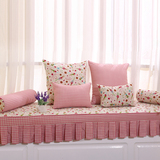 儿童女生公主 飘窗垫窗台垫 碎花卡通粉色兔子 榻榻米海绵垫 定做