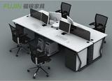 福锦办公家具屏风职员办公桌组合4人位员工桌办公桌椅简易工作位