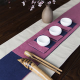 桌旗现代中式新古典棉麻禅意布艺麻布茶席茶盘垫桌布 可定制