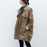 2016新款春季外套女韩版超有范双排扣宽松中长款风衣女大衣
