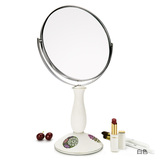 高清镜子欧式双面台式旋转化妆镜 创意田园公主梳妆镜 树脂装饰