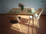 实木餐桌餐椅餐厅桌椅宜家原单咖啡椅餐厅椅餐椅外单家具桦木餐桌