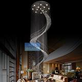最新款吊线水晶灯正品高档楼梯吊灯复式客厅大厅别墅水晶灯长吊灯