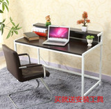宜家新款特价钢木电脑桌家用办公桌书桌简易桌简约现代钢木桌可定
