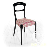 后现代单人椅无扶手休闲椅餐厅餐椅欧式简约接待椅洽谈椅餐椅实木