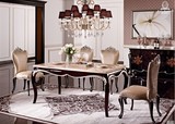 罗曼迪卡家具正品古琦系列新古典餐桌椅黑檀色大理石餐台工厂代购